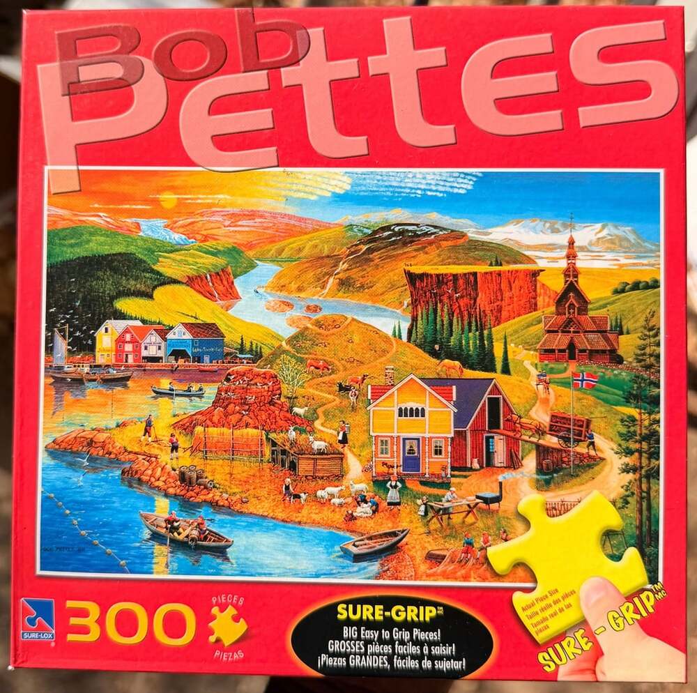 Sure-Lox Bob Pettes Our Town 300 Piece Sure-Grip Jigsaw Puzzle